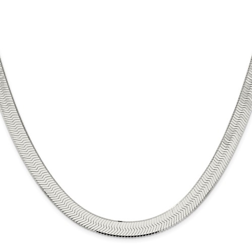 24in Herringbone Chain 8.75mm - Sterling Silver