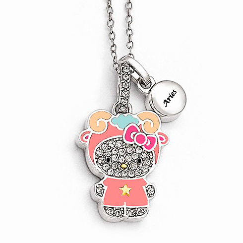 Sterling Silver 18in Hello Kitty Aries 