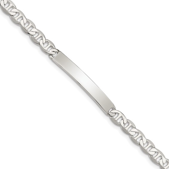 Sterling Silver 7in Anchor Link ID Bracelet 5mm