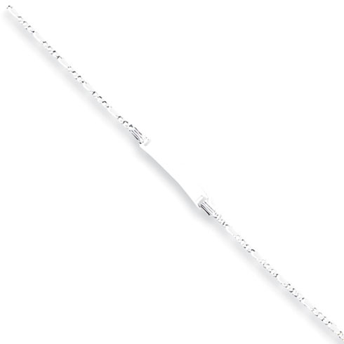 Sterling Silver 5.5in Children's ID Figaro Link Bracelet