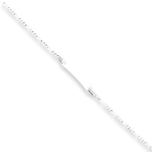 Sterling Silver 5.5in Children's ID Figaro Link Bracelet