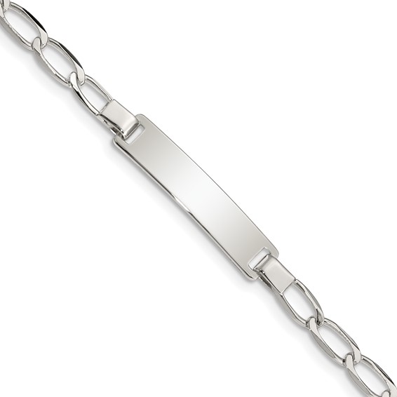 Sterling Silver 6in Child's ID Bracelet