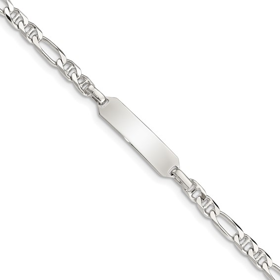 6in Child's ID Anchor Link Bracelet - Sterling Silver