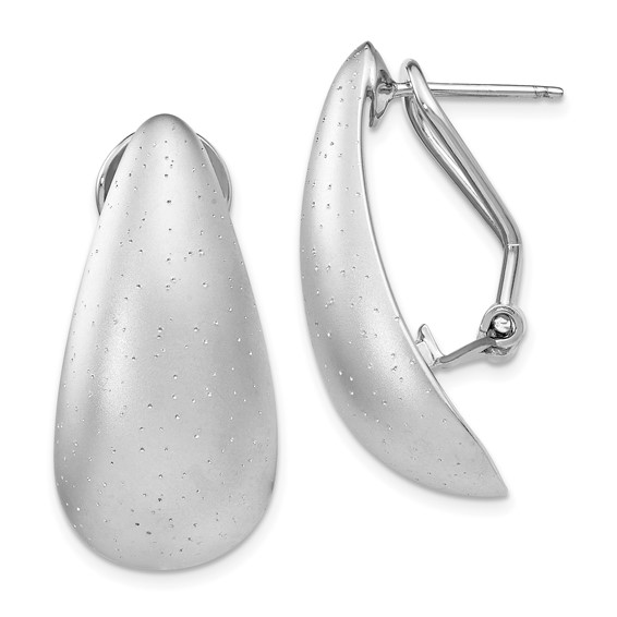Sterling Silver Radiant Essence Omega Earrings
