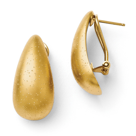 Gold Plated Sterling Silver Radiant Essence Omega Earrings