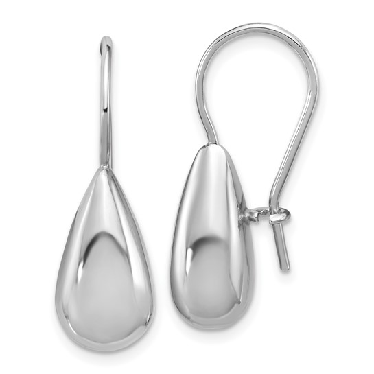 Sterling Silver Teardrop Dangle Earrings French Wire