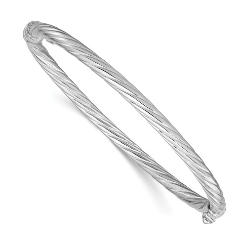 Sterling Silver Italian Twisted Bangle Bracelet