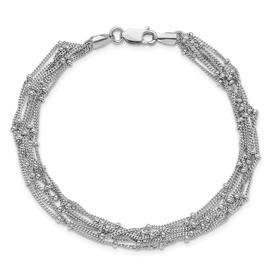 Sterling Silver 7 1/2in Valentina Strand Bracelet