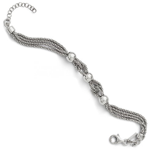 Sterling Silver Monica Strand Bracelet 7 1/2in