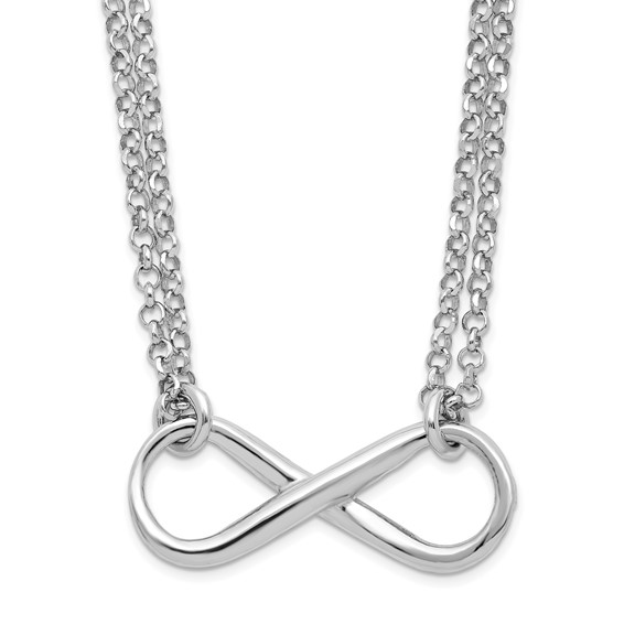 Sterling Silver 18in Infinity Symbol Strand Necklace