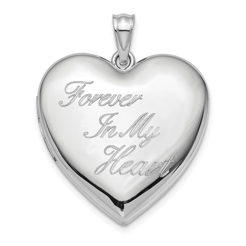 Sterling Silver Forever In My Heart Ash Holder Pendant 1in