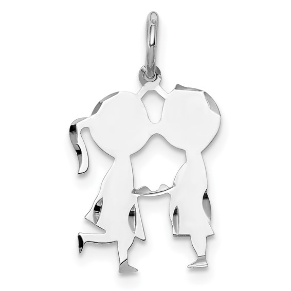 Sterling Silver Engravable Boy Girl Disc Charm