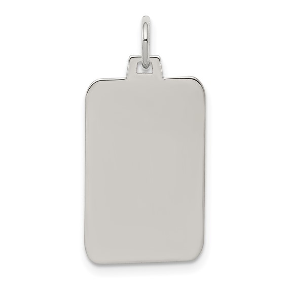 Sterling Silver 3/4in Engravable Rectangle Charm