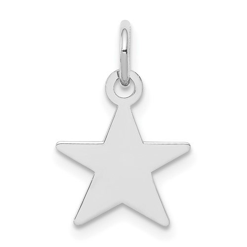 Sterling Silver 3/8in Engravable Star Charm