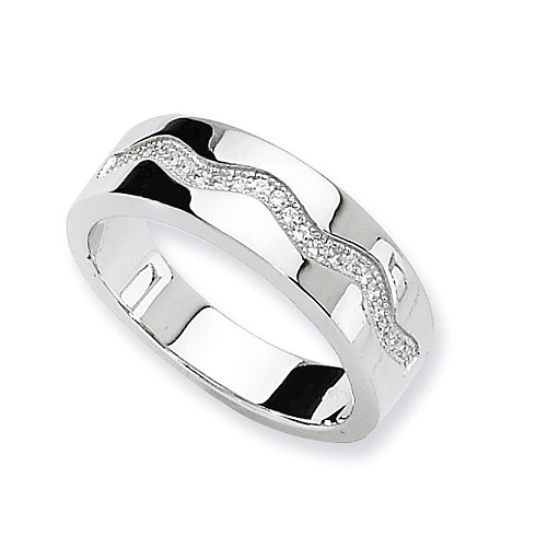 Sterling Silver & CZ Fancy Ring