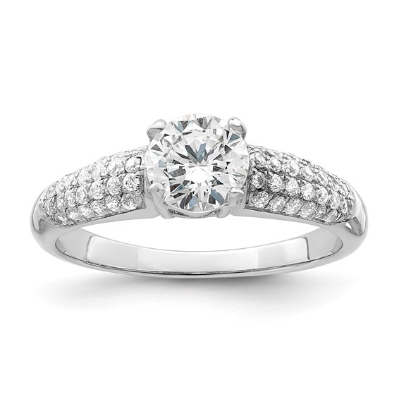 Sterling Silver Micro Pave CZ Ring