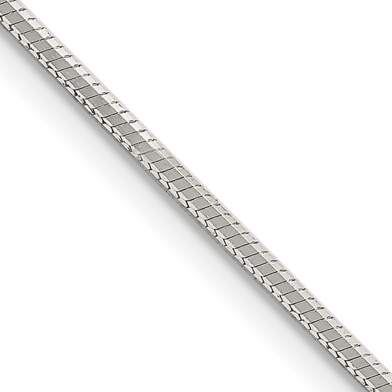 9in Sterling Silver Octagonal Snake Bracelet 1.5mm