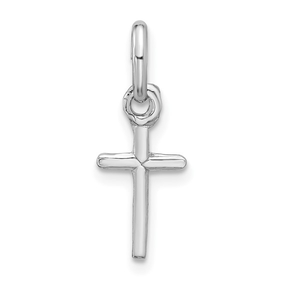 Sterling Silver 1/2in Italian Thin Cross Charm
