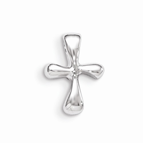 Sterling Silver Child's Freeform Cross Pendant 1/2in