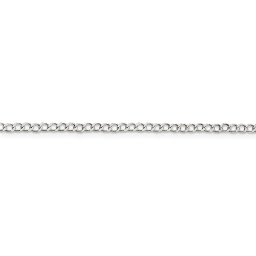 Sterling Silver 18in Italian Curb Link Chain 2.55mm