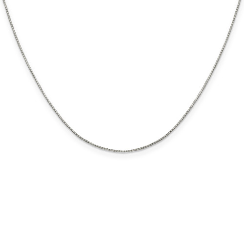 Sterling Silver 18in Eight-Sided Box Chain .6mm