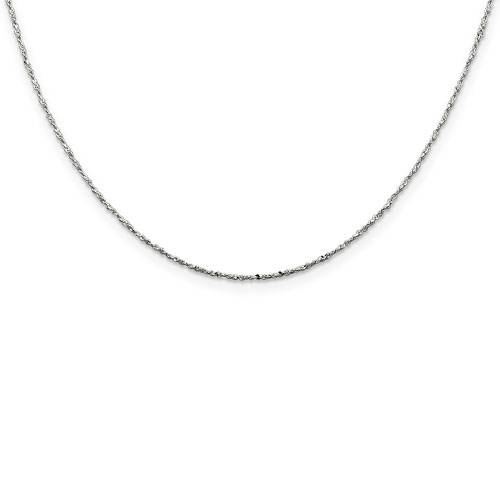Sterling Silver 24in Twisted Serpentine Chain .5mm