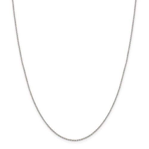 Sterling Silver 20in Beveled Oval Cable Chain .8mm