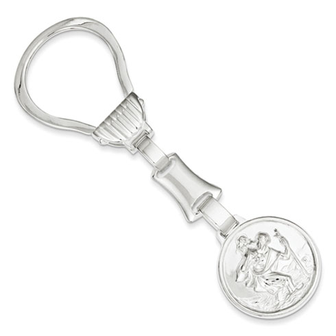 Sterling Silver St Christopher Key Chain