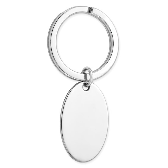 Sterling Silver Classic Oval Key Ring