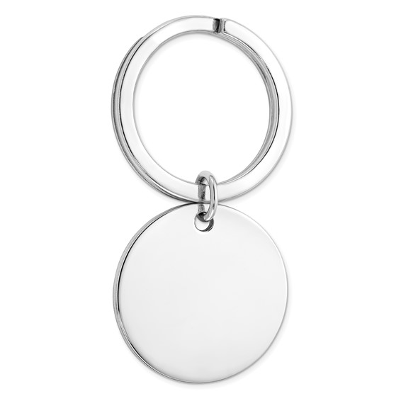 Sterling Silver Disc and Key Ring