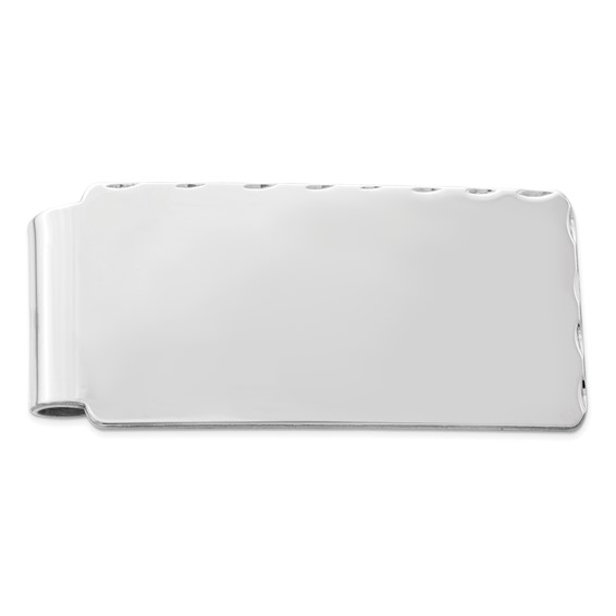 Sterling Silver Money Clip with Perforated Edges