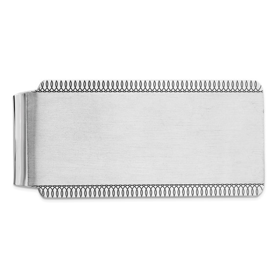 Sterling Silver Money Clip with Fancy Borders