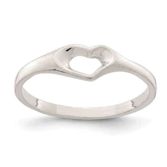 Size 6 Sterling Silver Heart Ring