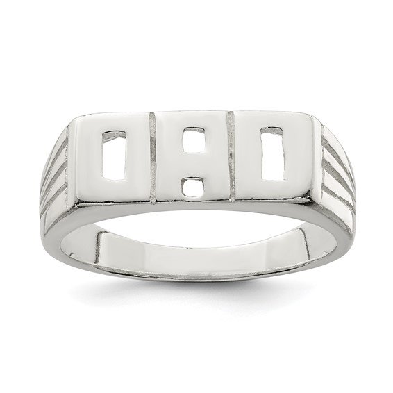 Sterling Silver Solid DAD Ring