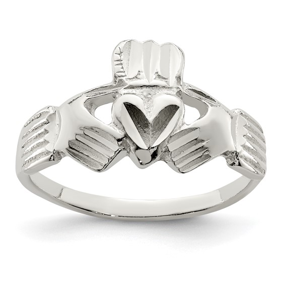 Size 8 Sterling Silver Claddagh Ring