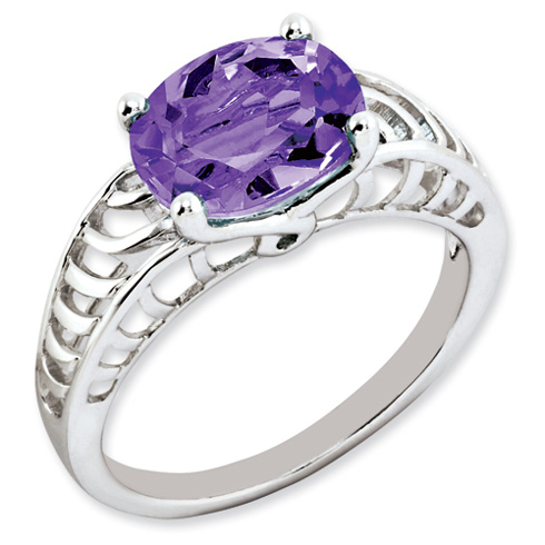 2.4 ct Sterling Silver Amethyst Ring