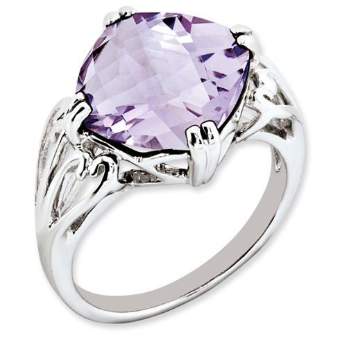 7.4 ct Sterling Silver Pink Quartz Ring