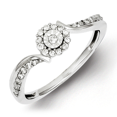 Sterling Silver 1/5ct Diamond Promise Ring