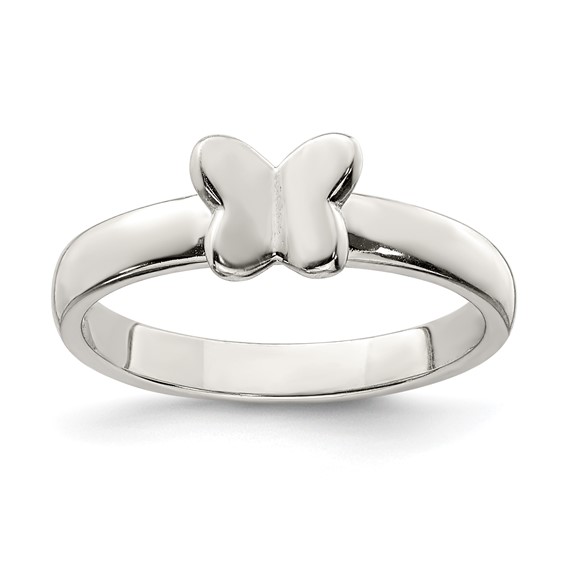Sterling Silver Child's Classic Butterfly Ring
