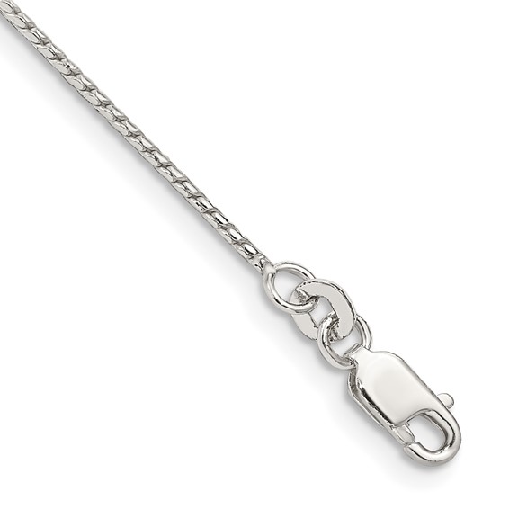 Sterling Silver 18in Round Franco Chain 1mm