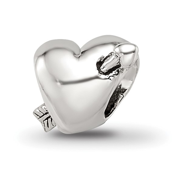 Sterling Silver Reflections Kids Heart with Arrow Bead