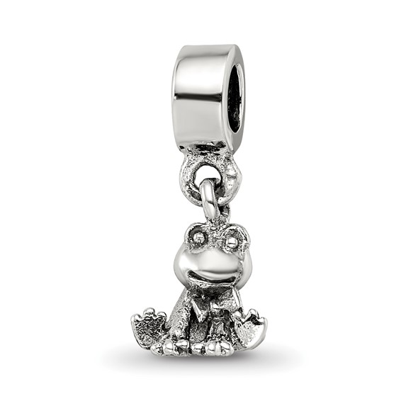 Sterling Silver Reflections Kids Frog Dangle Bead