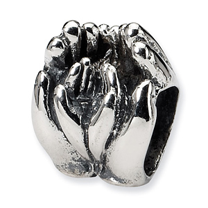 Sterling Silver Reflections Big & Little Hands Bead