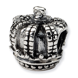 Sterling Silver Reflections Kids Crown Bead