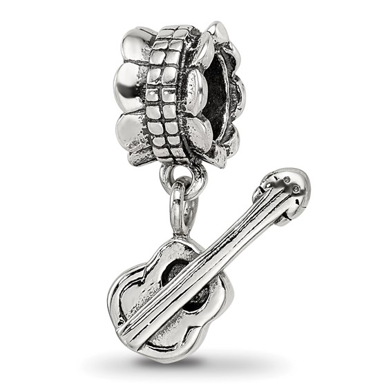 Sterling Silver Reflections Guitar Dangle Bead