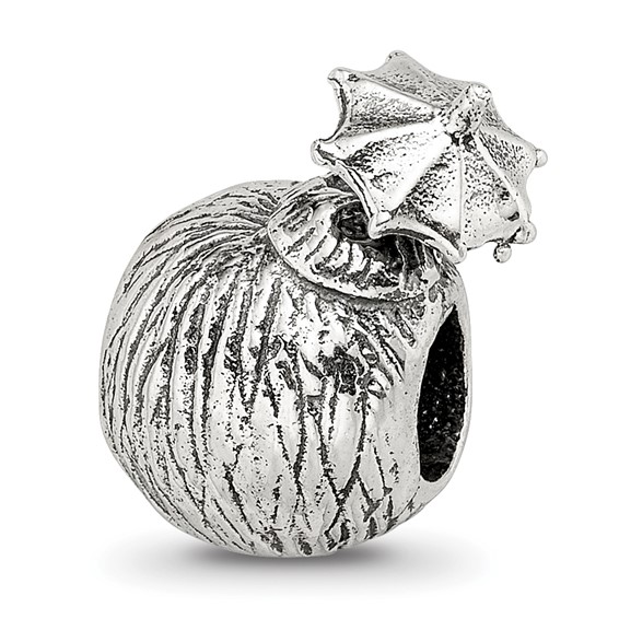 Sterling Silver Reflections Coconut Drink Bead