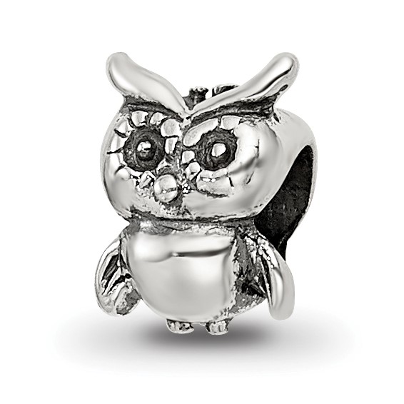 Sterling Silver Reflections Kids Owl Bead