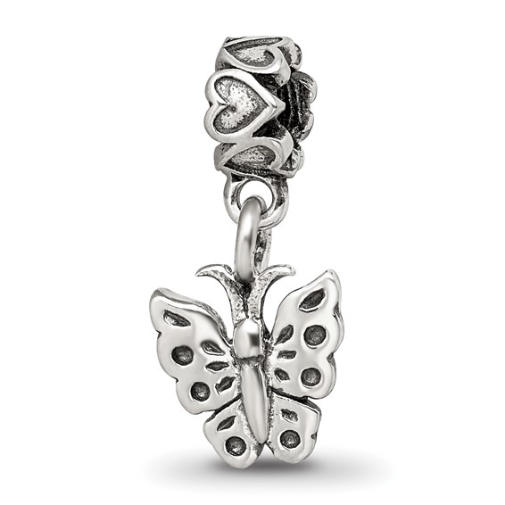 Sterling Silver Reflections Kids Butterfly Dangle Bead