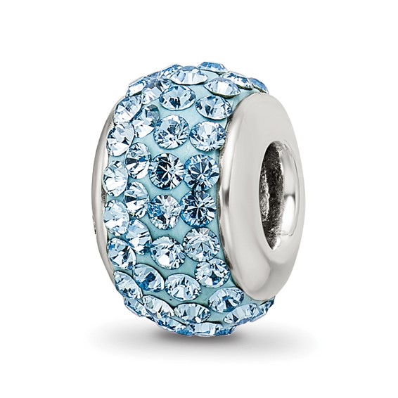 Sterling Silver Reflections March Full Swarovski Crystal Bead
