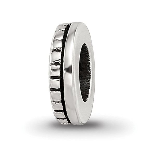 Sterling Silver Reflections Half Notched Spacer Bead